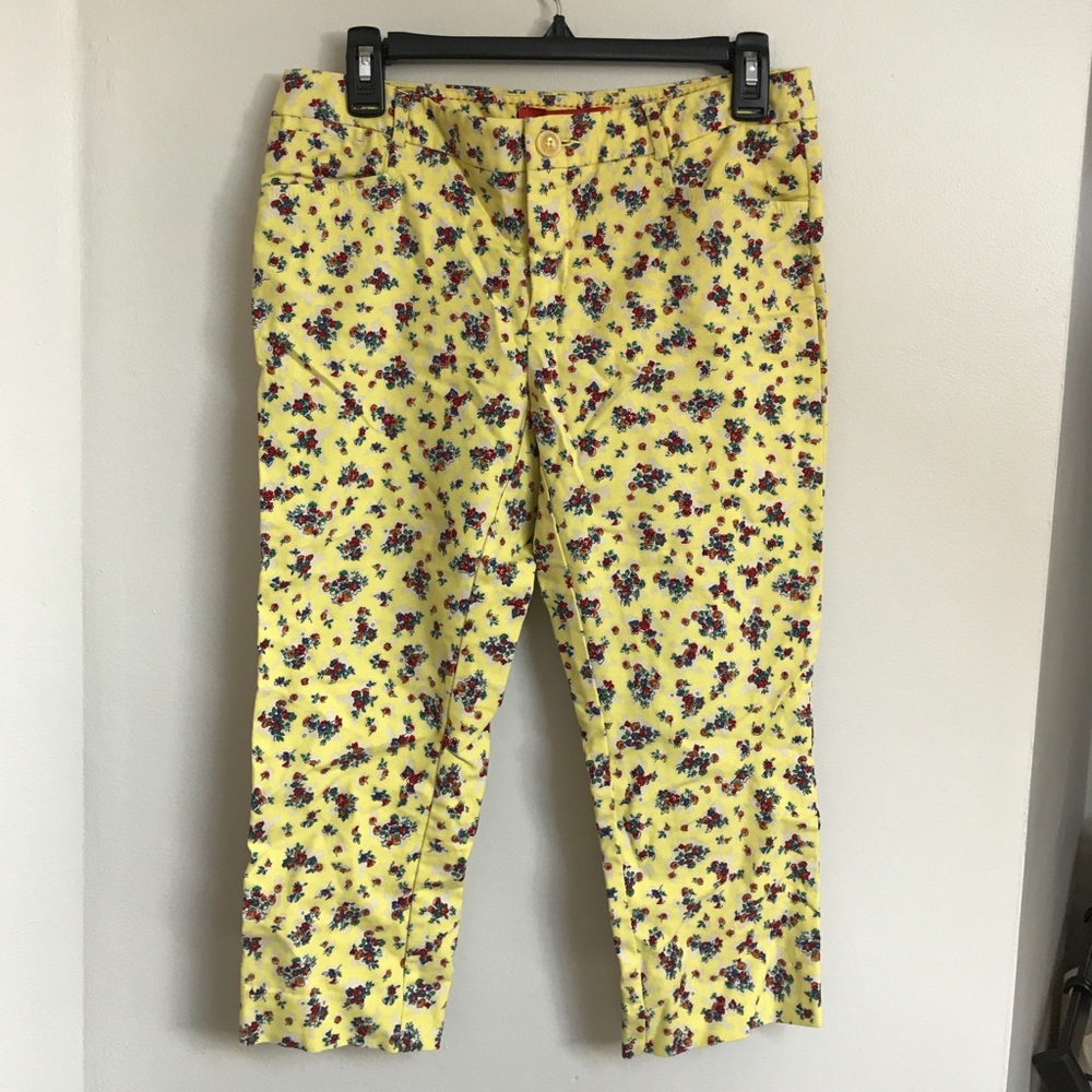 Yellow floral pants